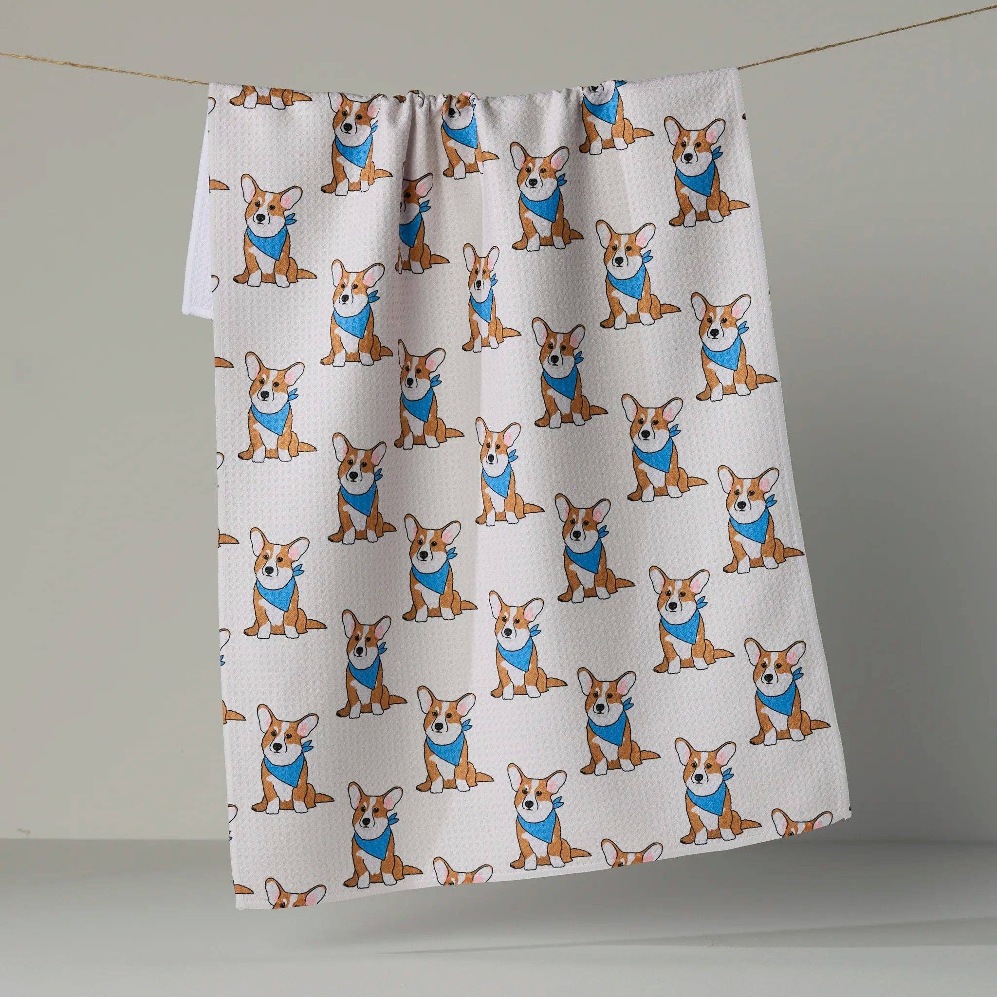 Corgi Pals Tea Towel
