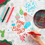 Merry Christmas Coloring Paper Tablecloth