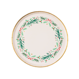 CHRISTMAS WREATH DESSERT PLATES