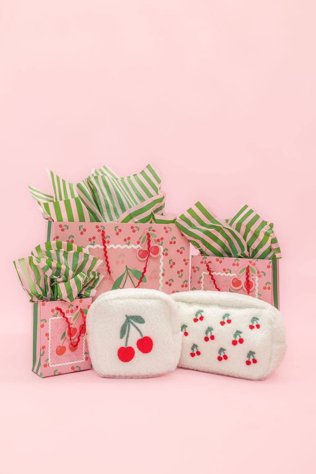 Cherry on Top Gift Bag + Stripes - Ric Rac Handle - Gift Tag – Love of ...