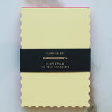 Mini Wave Shaped Notepad | Citron + Hot Coral Edge
