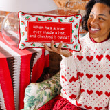 Check it Twice Needlepoint Pillow