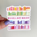 Books Are Magic Watercolor Sticker