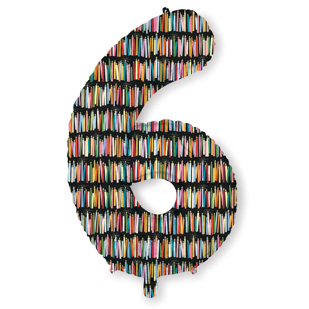 RPC- Candles Numbered Foil Ballon