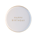WHITE & GOLD SIGNATURE HAPPY BIRTHDAY SMALL PLATES