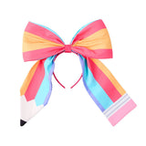 Pencil Bow Jumbo Novelty Headband