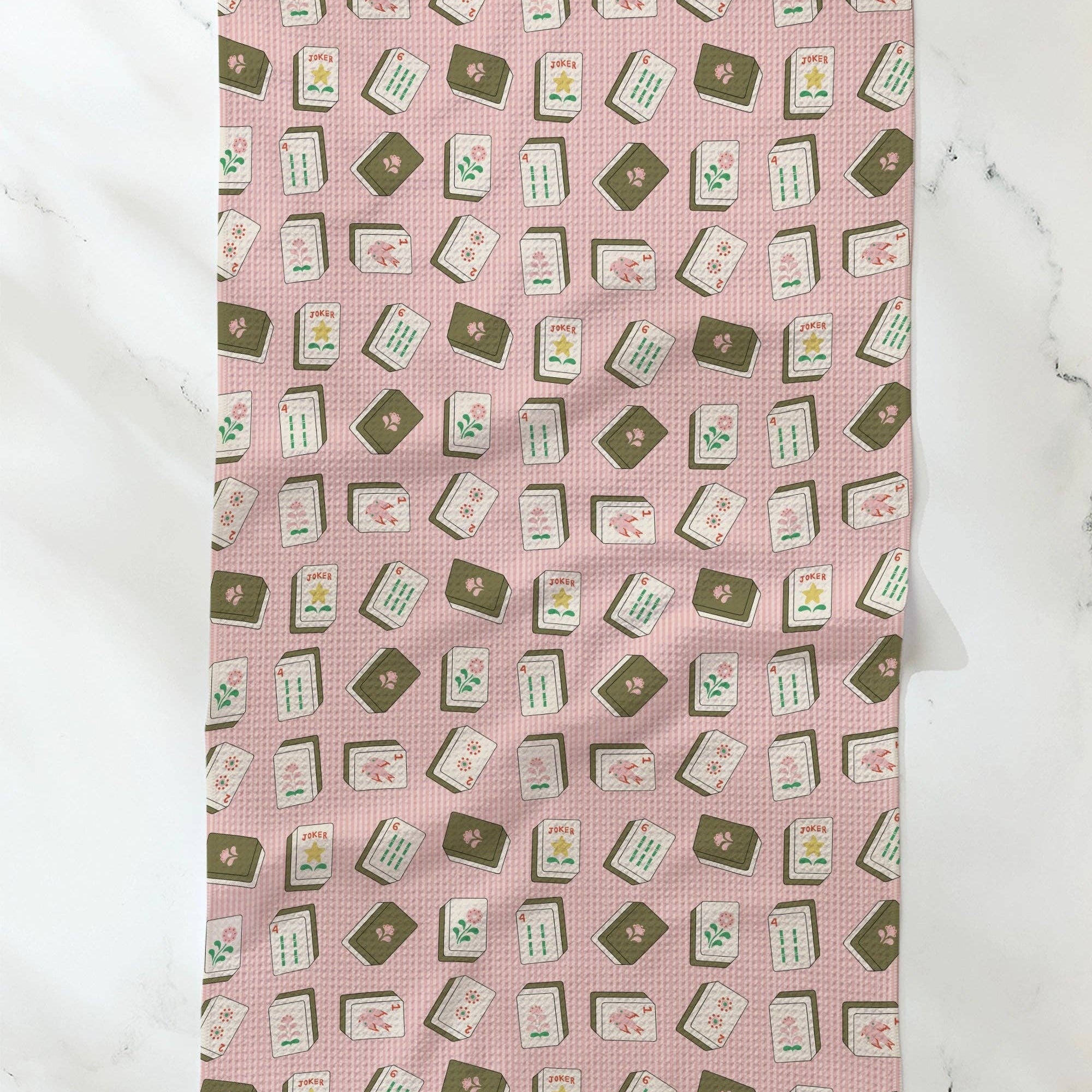 Flower Tiles Tea Towel