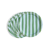 Blue & Green Stripe Dinner Plates