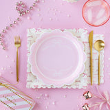 Pink Multi Bows Paper Plate