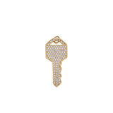 Stone Inlaid Key Charm
