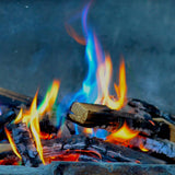 Magic Rainbow 11" Flames Fire Logs - 4th of July - Set of 3