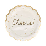 Gold Cheers Paper Plate