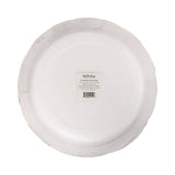 Green Scalloped Cream Lines Plate