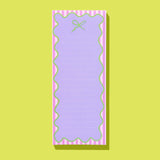 List Pad w/ Magnet - Green Ribbon + Bow - 100 Sheets