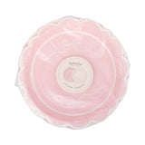 Round Pink Bows Paper Plate