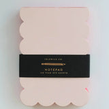 Scalloped Shaped Notepad | Peach + Persimmon Edge