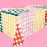 Camp Bride Gingham Washable Tablecloth