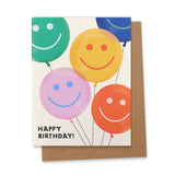 Smiley Balloons Birthday Greeting Card