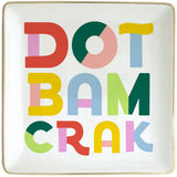 Dot Bam Crack Mahjong Ceramic Trinket Tray