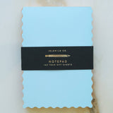 Mini Wave Shaped Notepad | Sky + Tangerine Edge