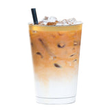 12 oz. Clear with Metallic Gold Rim Round Tumblers - 20 pcs