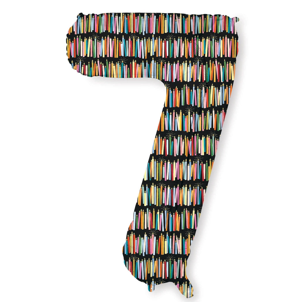 RPC- Candles Numbered Foil Ballon