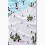 Winter Skiing Trip Tea Towel