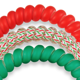 Sprial Hair Coils | Small | Santa Baby Hair Ties