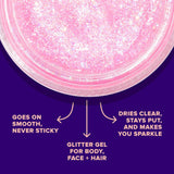 Original Glitter Gel | Flamingo-Pink | Body Glitter | Shiny