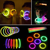 108 PCs Glow Sticks 6 Colors with Neon Party's Day Cards