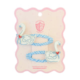 Love Birds Swan Hair Clip Set