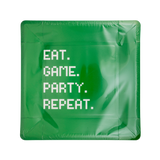 Eat Game Party Square Paper Plate