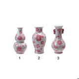 Stoneware Vase- Pink Floral