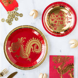Chinese New Year 7" Floral Plates