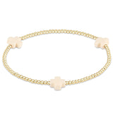 Signature Cross Gold Pattern Bracelet 2mm