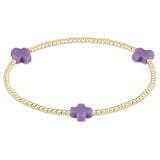 Signature Cross Gold Pattern Bracelet 2mm