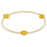 Signature Cross Gold Pattern Bracelet 2mm