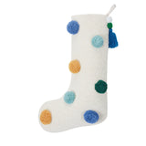 Colorful Pom Pom Hook Stocking