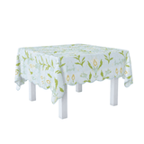 Petal Garden Aqua Square Game Tablecloth