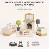 Wooden Dolls House Living Room