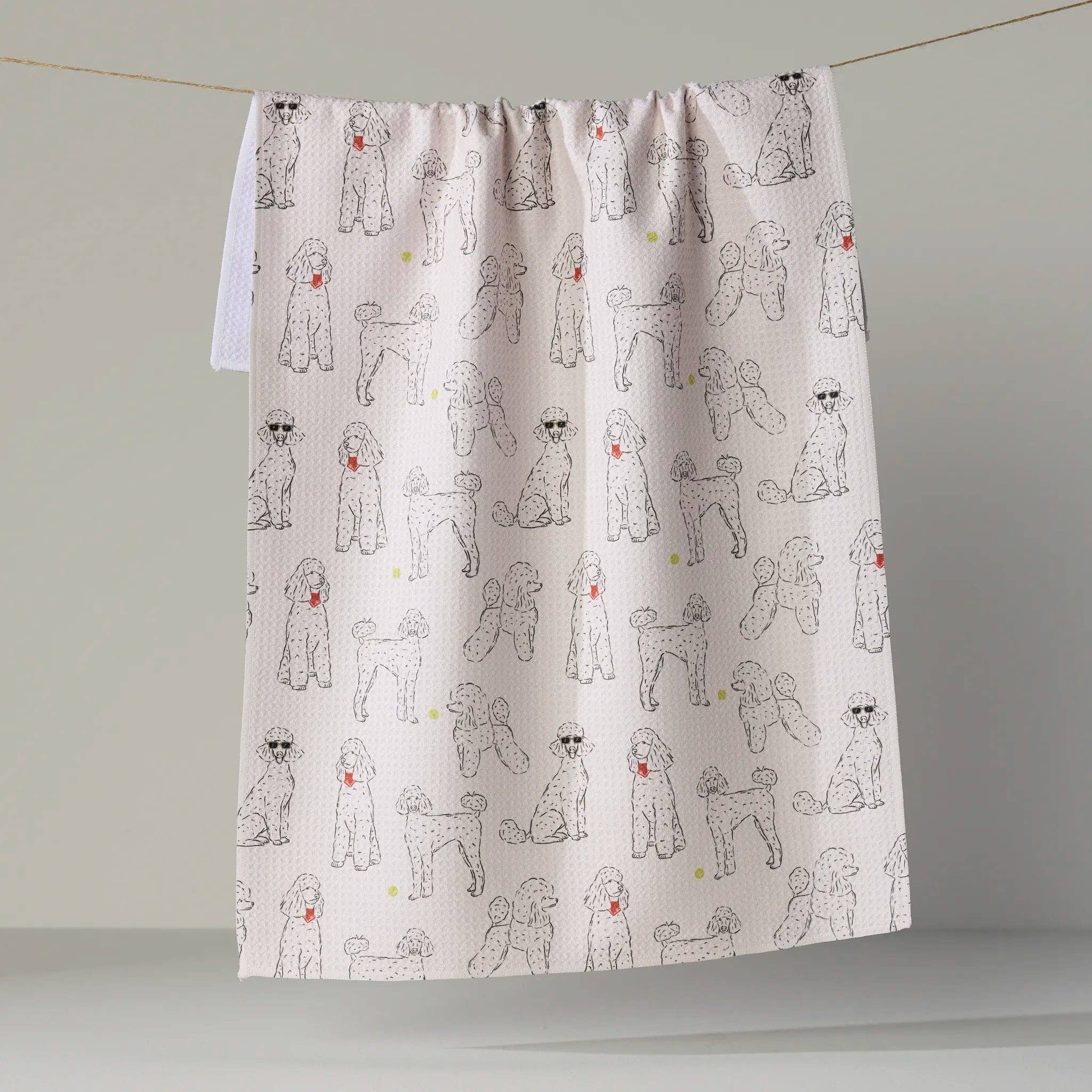 Poodle Party Tea Towel