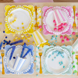 Yellow Polka Dot Dinner Napkin