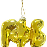 Gold Bubble Letter Sorority Ornament