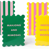 Palm Springs Yellow Mahjong Shufflers Set of 2