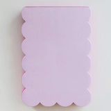 Scalloped Shaped Notepad | Lilac + Hot Pink Edge