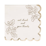 Foil Eat Drink Thanks Cocktail Napkin (18ct)
