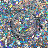 Macro Glitter | Silver-Lunar | Chunky Glitter | Body Glitter