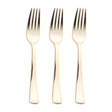 Shiny Metallic Gold Plastic Forks - 24 pcs