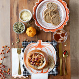 Falloween Pumpkin Shaped Paper Plate