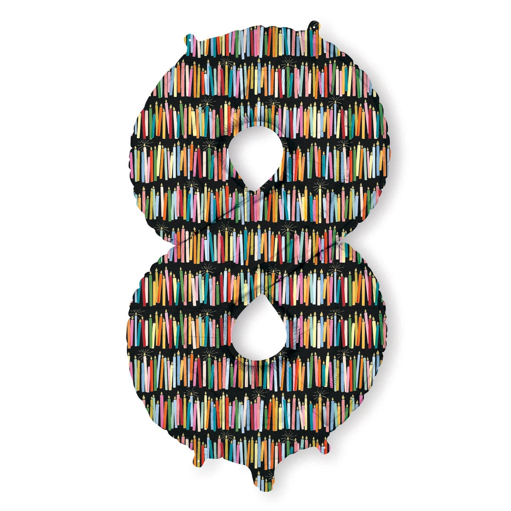RPC- Candles Numbered Foil Ballon